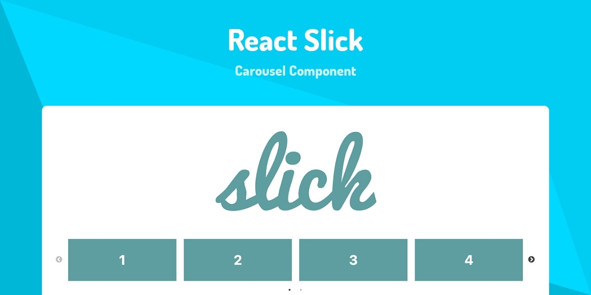 React Slick Carousel Component Made With React js React slick carousel component made with react js